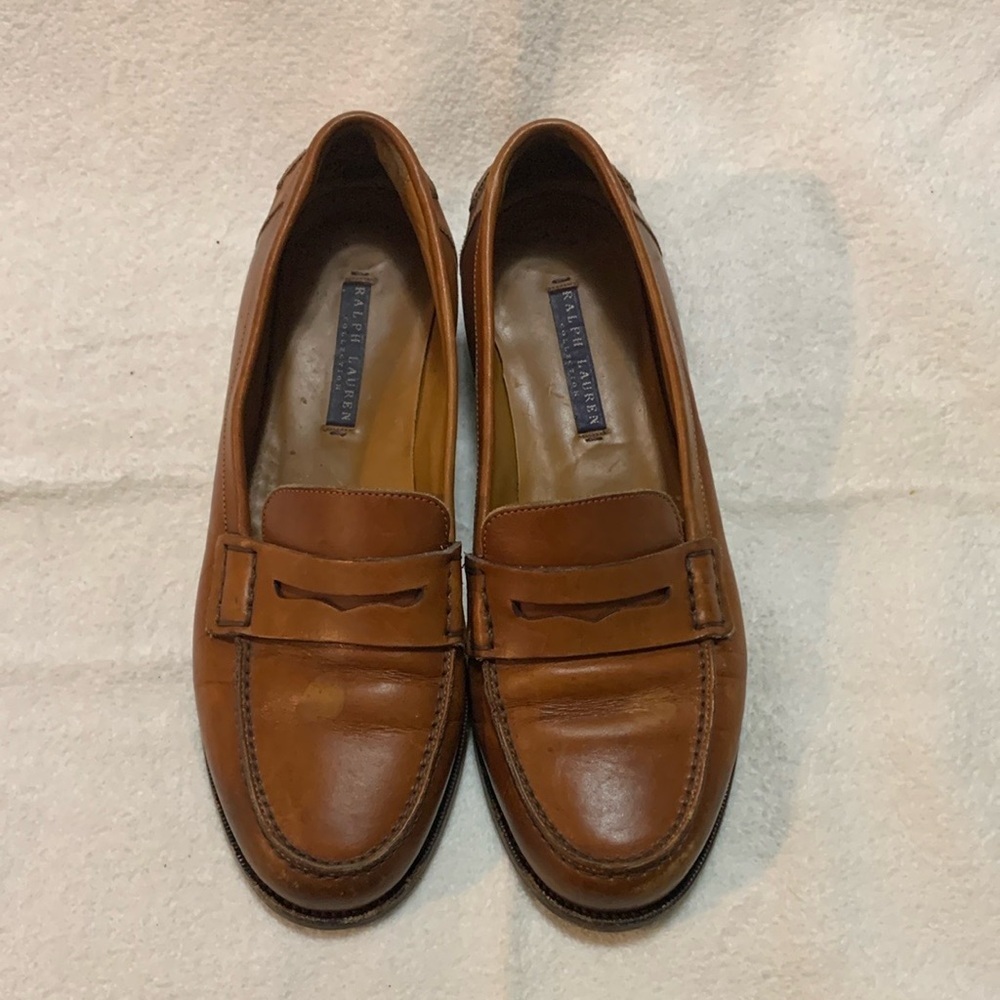Ralph Lauren Men’s Purple Label Chalmers Burnished Calfskin Penny Loafer